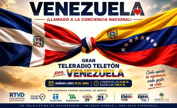 Gran Teleradio Teletón por Venezuela: Mañana a partir de las 12:00 m.