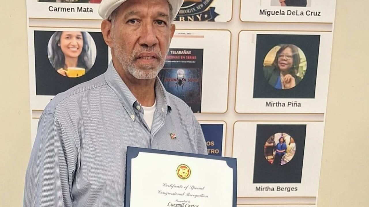 Escritor dominicano Luesmil Castor recibe reconocimiento internacional por su destacada trayectoria cultural